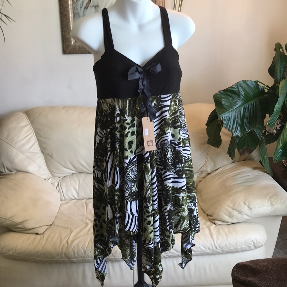 Leopard & Zebra print flirty flounce Skater Dress